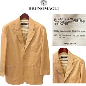 BRUNO MAGLI 100%Leather buttery soft,Latte color, lightweight,sz 46 Italy/L US